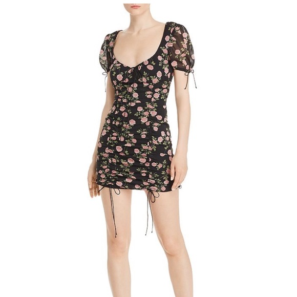 NWT For Love & Lemons Biscotti Mini Dress - Picture 3 of 9
